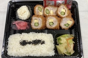 アスパラとチーズの豚肉巻き弁当